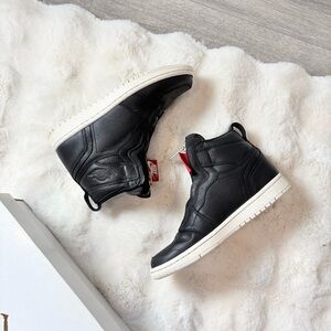Nike Air Jordan 1 high zip in black red - women’s 6.5
